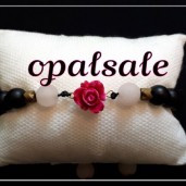 دستبند اونیکس و رزکوارتز زنانه