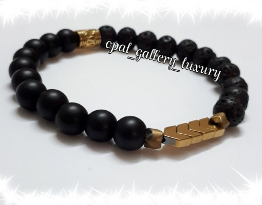 دستبند اونیکس لاوا حدید اسپرت